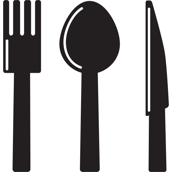 SVG Knife spoon and fork silhouette