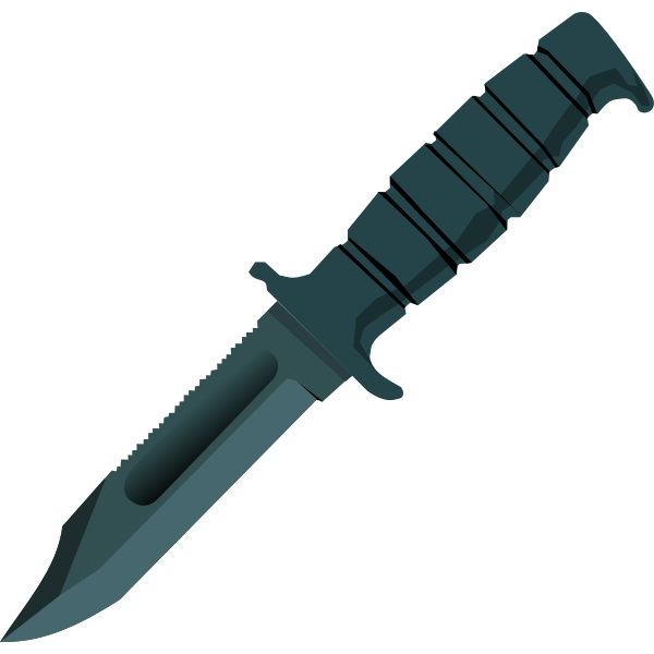 SVG Knife with rubber handle vector graphics
