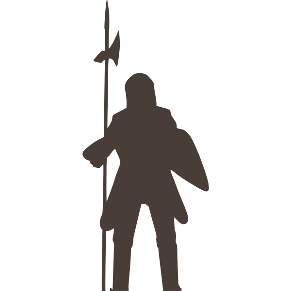 SVG Knight silhouette vector image