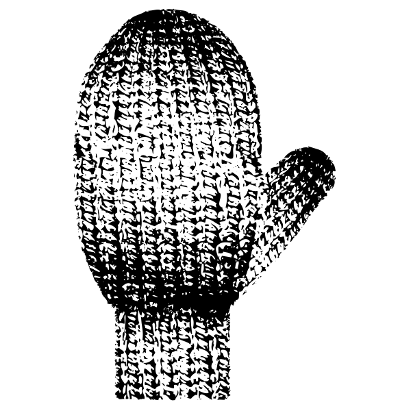 SVG Knitted mitten