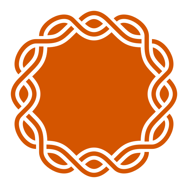 SVG Knotted frame in color vector clip art