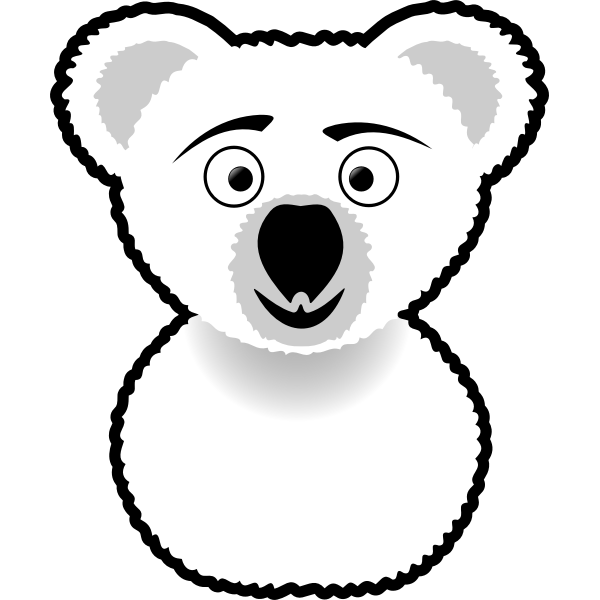 SVG Koala line art vector illustration