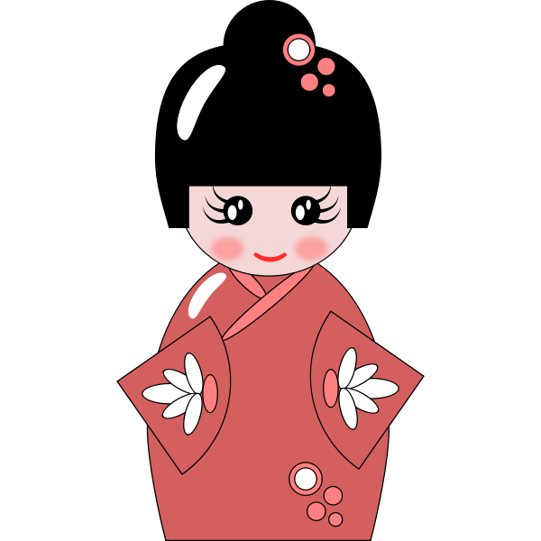 SVG Kokeshi doll