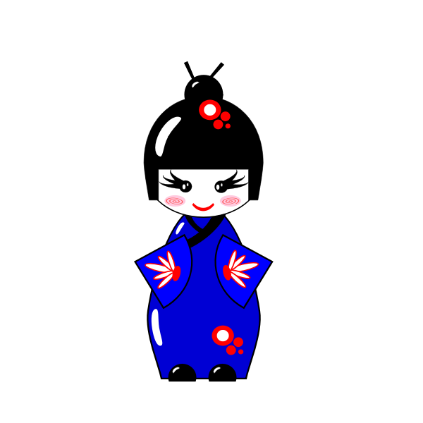 SVG Kokeshi Doll