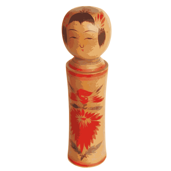 SVG Kokeshi Japanese doll