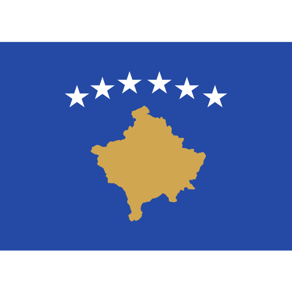 SVG Kosovo Flag Vector