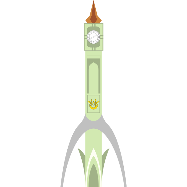 SVG Kota Bharu Clock Tower vector illustration