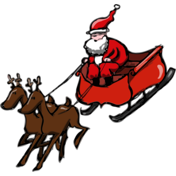 SVG Kris Kringle with sleigh