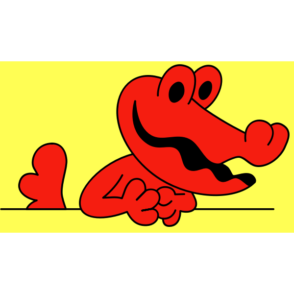 SVG Krokodil magazine mascot vector clip art