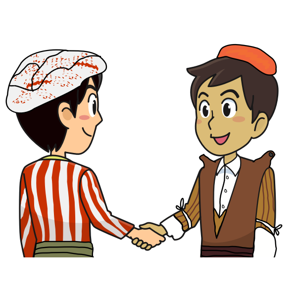 SVG Kurdish handshake