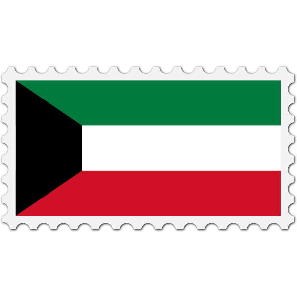SVG Kuwait flag stamp