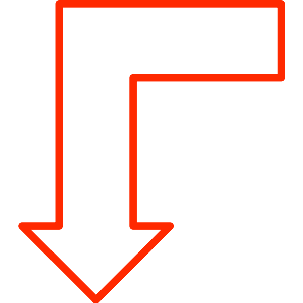 SVG L-shaped arrow
