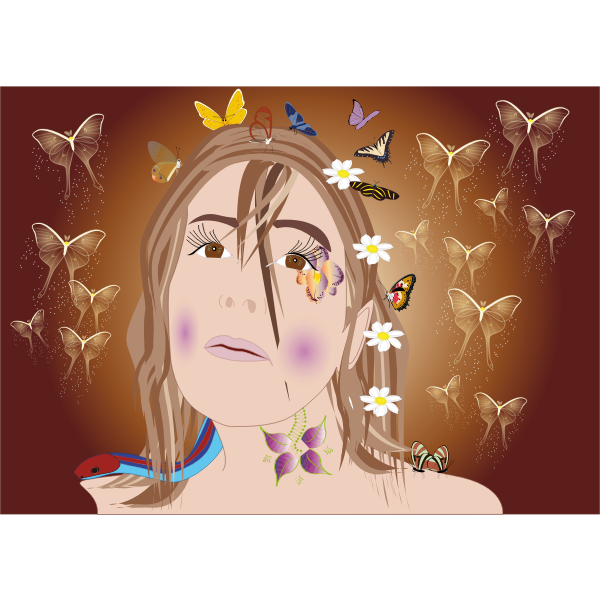 SVG la fee Linda des papillons