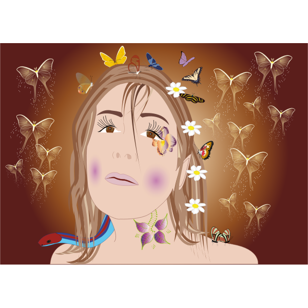 SVG la fee Zarha des papillons