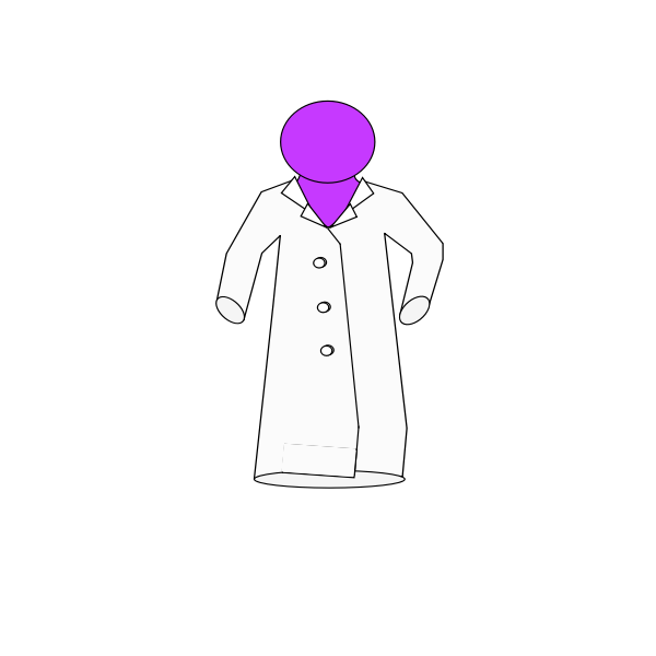 SVG lab coat on purple