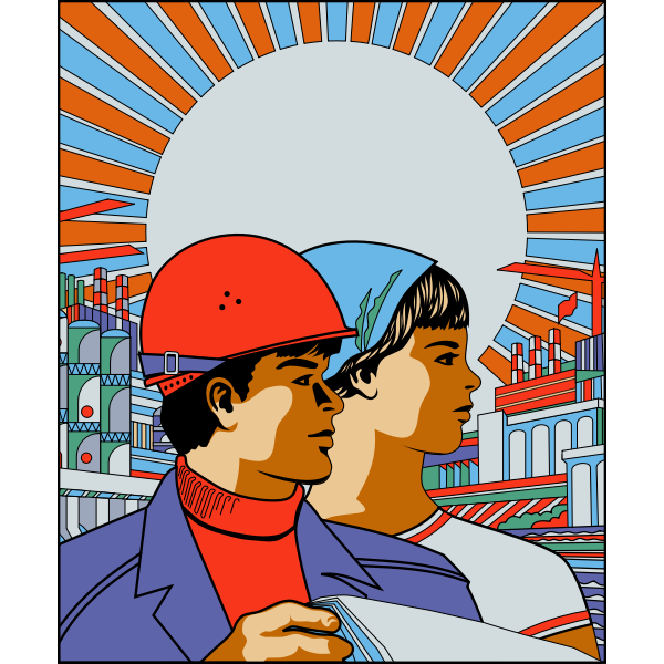 SVG Labor poster vector illustration