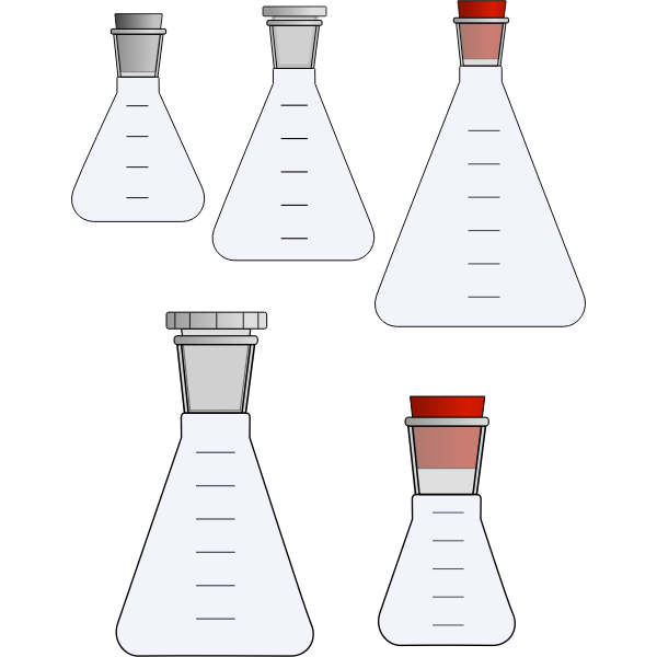 SVG Laboratory flasks vector clip art