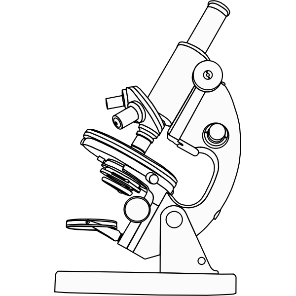 SVG Laboratory microscope line art vector illustration