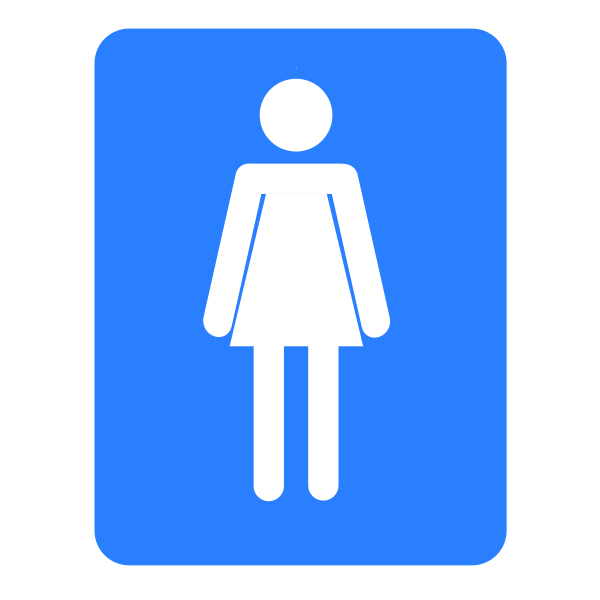 SVG Ladies bathroom sign vector clip art