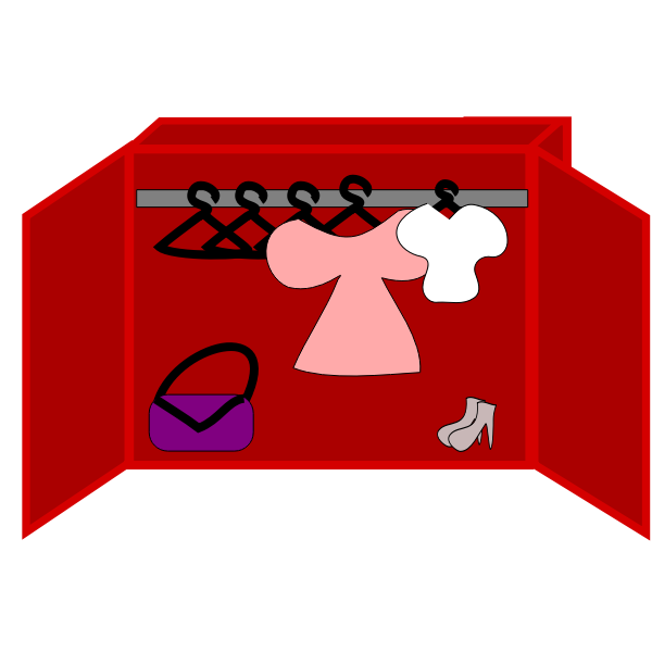 SVG Ladies cartoon closet vector image