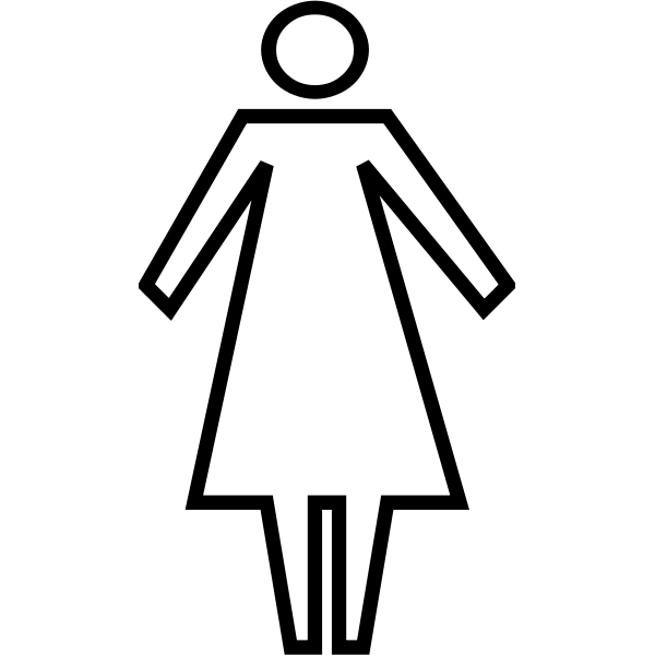 SVG Ladies toilet line art sign vector graphics