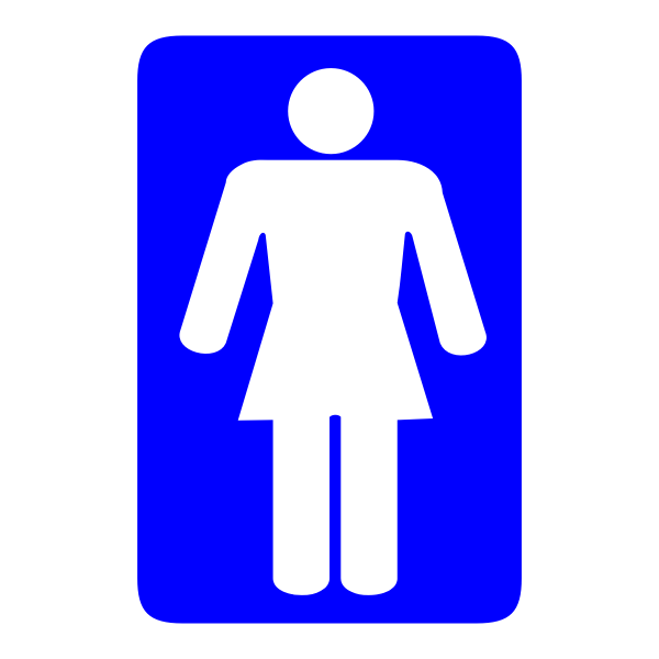 SVG Ladies toilet sign vector drawing