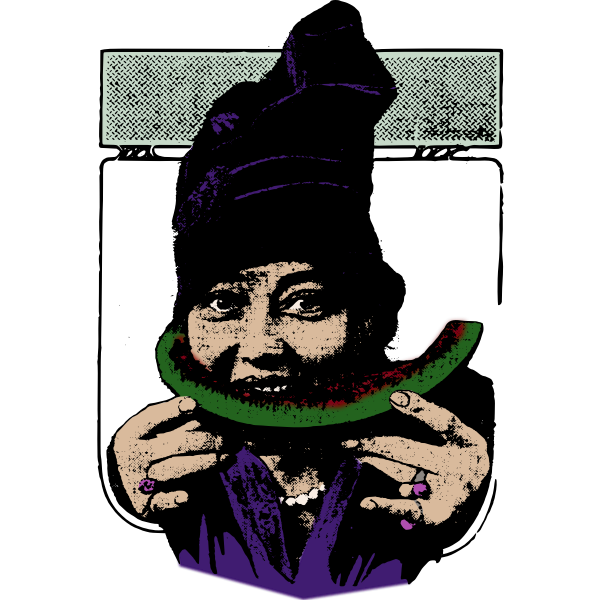 SVG Lady and water melon