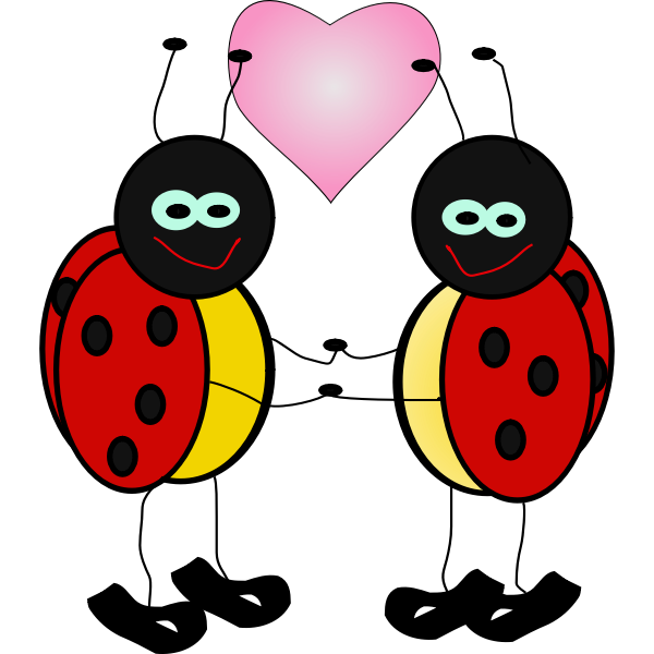SVG Lady bugs in love
