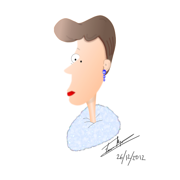 SVG Lady caricature