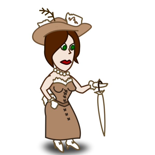 SVG Lady comic character vector image