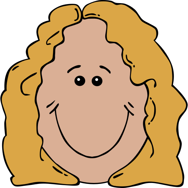 SVG Lady Face Cartoon