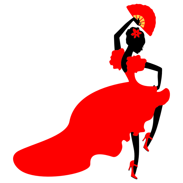 SVG Lady flamenco dancer