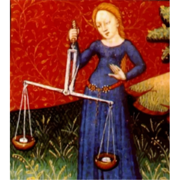 SVG Lady holding scales