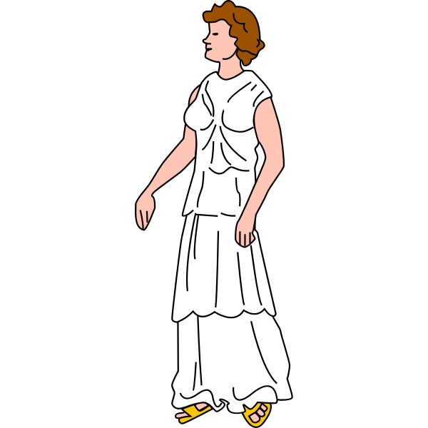 SVG Lady in antique style