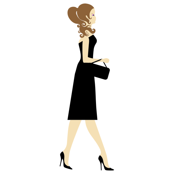 SVG Lady in black dress