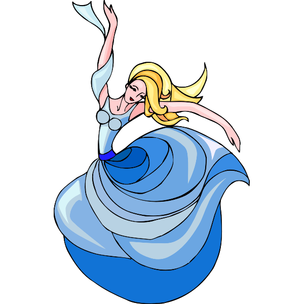 SVG Lady in blue