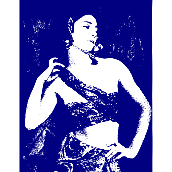 SVG Lady in blue color