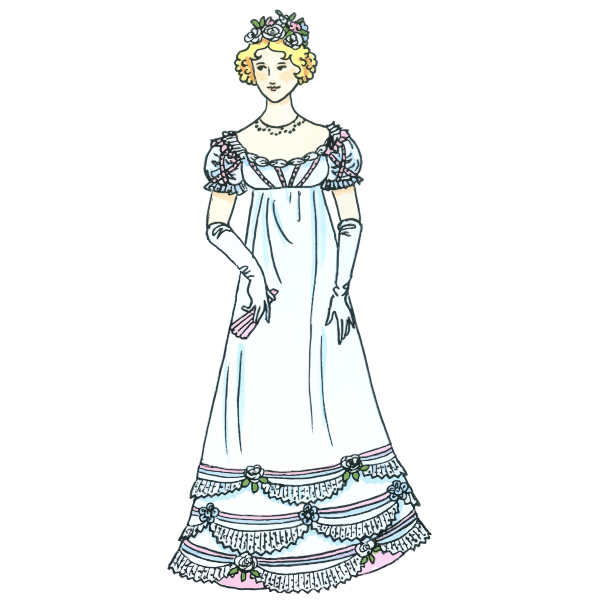 SVG Lady in fancy dress