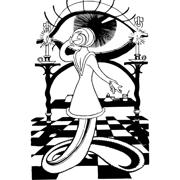 SVG Lady in front of an eye