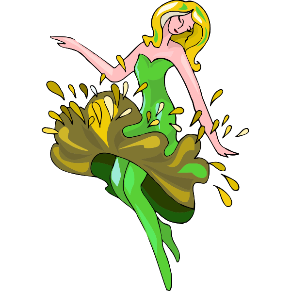SVG Lady in green dress
