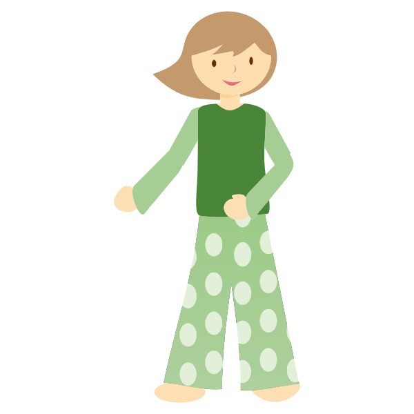 SVG Lady in pajamas