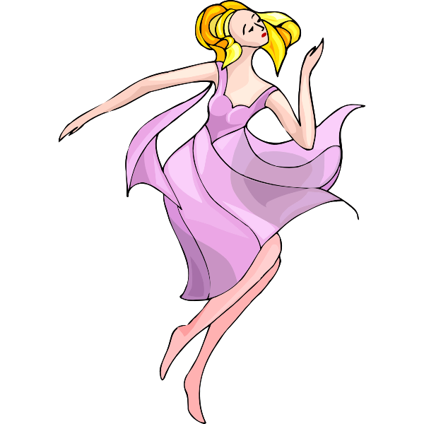 SVG Lady in pink dress