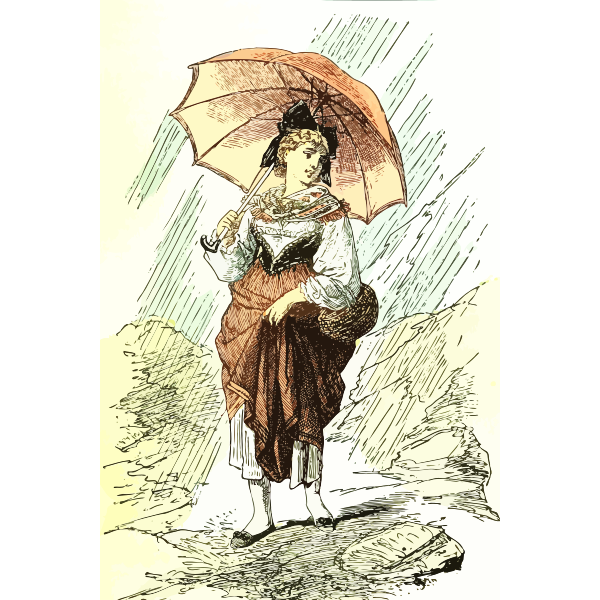 SVG Lady in the rain
