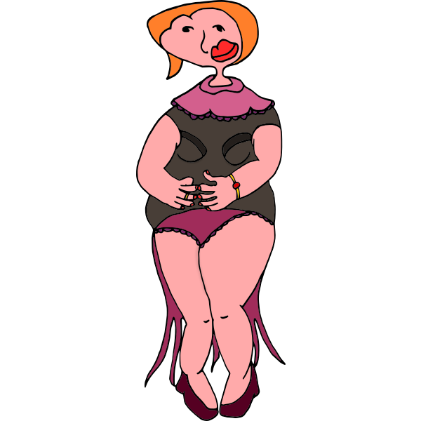 SVG Lady In Underware