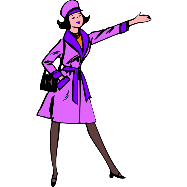 SVG Lady in violet
