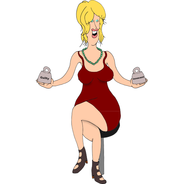 SVG Lady Justice Guilty Vs Innocent