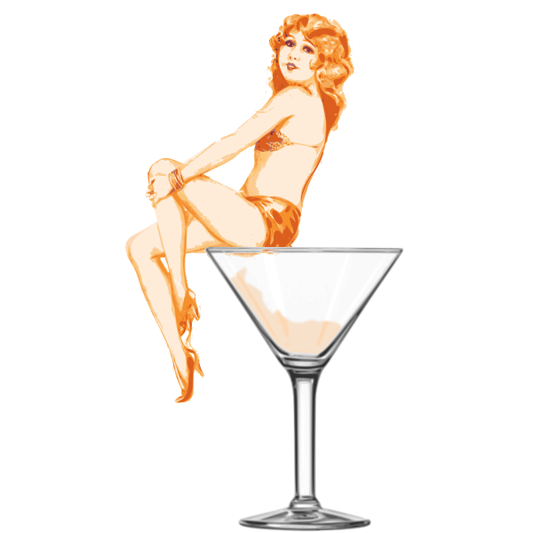 SVG Lady on a Martini Glass