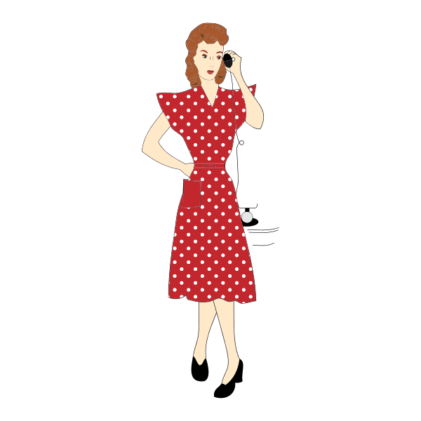 SVG Lady on telephone