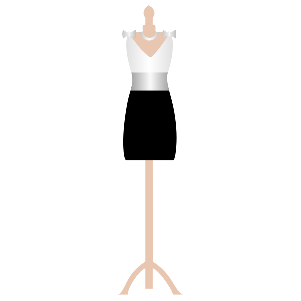 SVG Lady outfit on a stand vector graphics