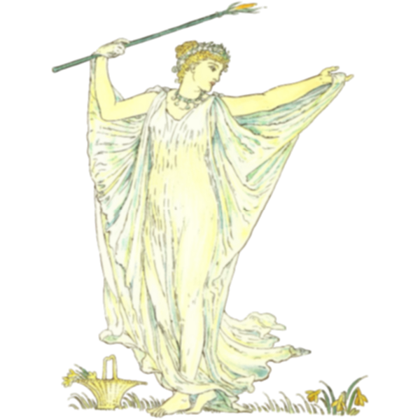 SVG Lady picking flowers in pastel colored dress